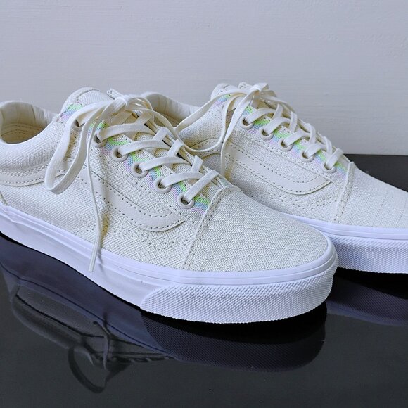 Vans Women's Old Skool Hemp Linen Sneaker in Subtle & Elegant Turtledove - Picture 5 of 12